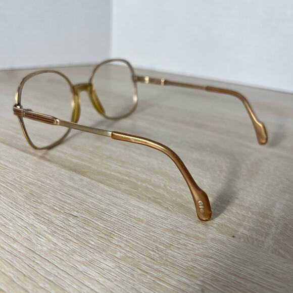 Vintage Metzler Germany 793 Sunglasses Frames Only Gold 130 Flex Hinge main image 5